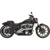 Bassani Xhaust #1S21F - Radial Sweepers Exhaust System - Chrome