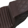 Saddlemen #808-07B-176BR - Step-Up Seat - Front Tuck-n-Roll/Rear Lattice Stitch - Brown - FL '08-'24