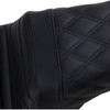 Saddlemen #806-04-176 - Step-Up Seat - Front Tuck-n-Roll/Rear Lattice Stitch - Black