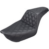 Saddlemen #896-04-175 - Step-Up Seat - Full Lattice Stitch - Black - Dyna