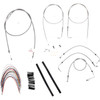 Burly Brand #B30-1086 - Complete Stainless Braided Handlebar Cable/Brake Line Kit - 16" Ape Hangers - '07 Touring