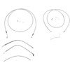 Burly Brand #B30-1119 - Complete Stainless Braided Handlebar Cable/Brake Line Kit - 13" Ape Hangers - '14-'16 FLH