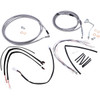 Burly Brand #B30-1162 - Complete Stainless Braided Handlebar Cable/Brake Line Kit - 16" Ape Hangers - '15-'16 FLTR