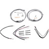 Burly Brand #B30-1163 - Complete Stainless Braided Handlebar Cable/Brake Line Kit - 18" Ape Hangers - '15-'16 FLTR