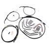 Burly Brand #B30-1195 - Jail Bar Cable Kit - 12" Handlebars - Black Vinyl - '08-'11 FXDF