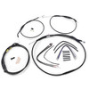 Burly Brand #B30-1200 - Jail Bar Cable Kit - 12" Handlebars - Black Vinyl - '12-'17 Dyna