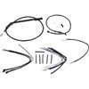 Burly Brand #B30-1252 - Jail Bar Cable Kit - 12" Handlebars - Black Vinyl - '18-'24 Softail