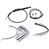 Burly Brand #B30-1257 - Jail Bar Cable Kit - 12" Handlebars - Black Vinyl - '18-'24 Softail