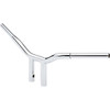 LA Choppers #LA-7337-08 - Kage Fighter Welded Straight-Riser Handlebar - One Piece - 8" - Chrome