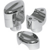 LA Choppers #LA-7404-01 - Hefty Smooth Handlebar Risers for 1-1/4" Handlebars - 1-1/2" - Chrome