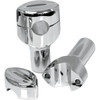 LA Choppers #LA-7404-03 - Hefty Smooth Handlebar Risers for 1-1/4" Handlebars - 3" - Chrome