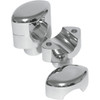 LA Choppers #LA-7406-01 - Hefty Handlebar Risers for 1-1/4" Handlebars - 1-1/2" - Chrome