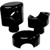 LA Choppers #LA-7406-01B - Hefty Smooth Handlebar Risers for 1-1/4" Handlebars - 1-1/2" - Black