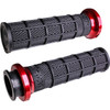 ODI #V31ITW-BB-R - Hart-Luck Signature V-Twin Lock-On™ Grips for Indian - Black/Red