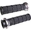 ODI #V31ITW-BB-S - Hart-Luck Signature V-Twin Lock-On™ Grips for Indian - Black/Silver