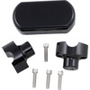 LA Choppers #LA-7442-01B - Solid Handlebar Riser & Top Clamp Kit - 1-1/2" - Black