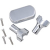 LA Choppers #LA-7442-03 - Solid Handlebar Riser & Top Clamp Kit - 3" - Chrome