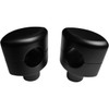 LA Choppers #LA-7406-01M - Hefty Smooth Handlebar Risers for 1-1/4" Handlebars - 1-1/2" - Flat Black