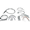 Burly Brand #B30-1002 - Complete Black Vinyl Handlebar Cable/Line Kit for Ape Hangers - 14" - '04-'06 Sportster