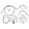 Burly Brand #B30-1000 - Complete Black Vinyl Handlebar Cable/Line Kit for Ape Hangers - 14" - '96-'03 Sportster