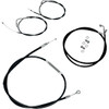 LA Choppers #LA-8110KT-16B - Standard Black Vinyl Handlebar Cable/Brake Line Kit - 15"-17" Ape Hangers - '07-'15 Softail