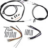 Burly Brand #B30-1009 - Complete Black Vinyl Handlebar Cable/Line Kit for Ape Hangers - 14" - '00-'06 FLST