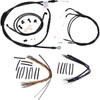 Burly Brand #B30-1011 - Complete Black Vinyl Handlebar Cable/Line Kit for Ape Hangers - 14" - '00-'06 FXST