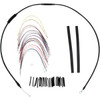 Burly Brand #B30-1048 - Complete Black Vinyl Handlebar Cable/Line Kit for Ape Hangers - 13" - ABS - '08-'13 FLH