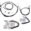 Burly Brand #B30-1040 - Complete Black Vinyl Handlebar Cable/Line Kit for Ape Hangers - 14" - '07-'11 FXD