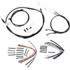 Burly Brand #B30-1037 - Complete Black Vinyl Handlebar Cable/Line Kit for Ape Hangers - 14" - '06 FXD