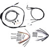 Burly Brand #B30-1017 - Complete Black Vinyl Handlebar Cable/Line Kit for Ape Hangers - 18" - '00-'06 FLST