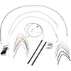 Burly Brand #B30-1050 - Complete Stainless Braided Handlebar Cable/Brake Line Kit - 14" Ape Hangers - '07-'10 FLST
