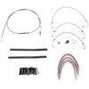 Burly Brand #B30-1103 - Complete Stainless Braided Handlebar Cable/Brake Line Kit - 13" Ape Hangers- '08-'13 FLH