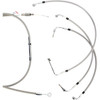 Burly Brand #B30-1103 - Complete Stainless Braided Handlebar Cable/Brake Line Kit - 13" Ape Hangers- '08-'13 FLH