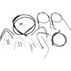 Burly Brand #B30-1069 - Complete Black Vinyl Handlebar Cable/Line Kit for Ape Hangers - 16" - '12-'17 Dyna