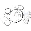 Burly Brand #B30-1070 - Complete Black Vinyl Handlebar Cable/Line Kit for Ape Hangers - 14" - '11-'15 FLS