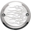 Joker Machine #921102FC - Points Cover - Flame - 2 Hole - Chrome