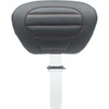 Mustang #79012AB - Deluxe Driver Backrest - Black w/ American Beauty Red Stitching - FLT/FLH '08-'25