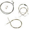 LA Choppers #LA-8005KT-19 - Standard Stainless Braided Handlebar Cable/Brake Line Kit - 18"-20" Ape Hangers - '96-'07 Touring