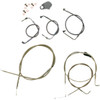 LA Choppers #LA-8006KT-13 - Standard Stainless Braided Handlebar Cable/Brake Line Kit - 12"-14" Ape Hangers - '96-'07 Touring