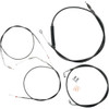 LA Choppers #LA-8320KT-08B - Standard Black Vinyl Handlebar Cable/Brake Line Kit - Mini Ape Hangers - '07-'22 Sportster