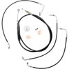 LA Choppers #LA-8010KT-13B - Standard Black Vinyl Handlebar Cable/Brake Line Kit - 12"-14" Ape Hangers - '08-'13 FL