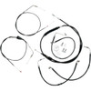 LA Choppers #LA-8005KT-13B - Standard Black Vinyl Handlebar Cable/Brake Line Kit - 12"-14" Ape Hangers - '96-'07 FLH