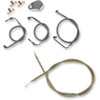 LA Choppers #LA-8011KT-13 - Standard Stainless Braided Handlebar Cable/Brake Line Kit - 12"-14" Ape Hangers - '14-'16 FLHR