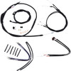 Burly Brand #B30-1108 - Complete Black Vinyl Handlebar Cable/Line Kit for Ape Hangers - 16" - '14-'22 Sportster