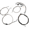 LA Choppers #LA-8006KT-19M - Standard Midnight Braided Handlebar Cable/Brake Line Kit - 18"-20" Ape Hangers - '96-'07 FLTR