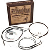 Burly Brand #B30-1122 - Complete Black Vinyl Handlebar Cable/Line Kit for Ape Hangers - 14" - ABS - '12-'17 Dyna