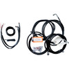 LA Choppers #LA-8053KT2-13B - Complete Black Vinyl Braided Handlebar Cable/Brake Line Kit - 12"-14" Handlebars - '16 FLH