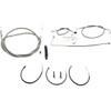LA Choppers #LA-8151KT2B-13 - Complete Stainless Braided Handlebar Cable/Brake Line Kit - 12"-14" Handlebars - '16-'17 FLS