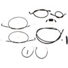 LA Choppers #LA-8321KT2-08M - Complete Midnight Braided Cable Kit - Mini Handlebars - ABS - '13-'22 Sportster